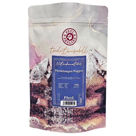 Crocchette di polmone di cavallo 100 g Snack per l'addestramento di cani con allergie Paul & Paulina (1/5)