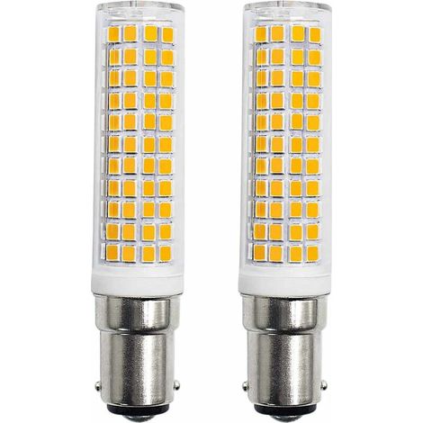 Ampoules LED B15d 8 W – Équivalent 90 W, Blanc Chaud 3000 K, 910 lm, 220–230 V, Lot de 2 (1/6)