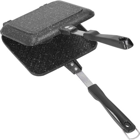 Poêle à pain de mie double face antiadhésive en aluminium pour crêpes et pancakes. (1/5)