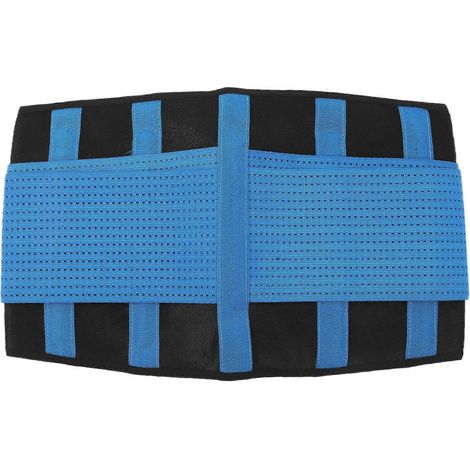 Ceinture lombaire légère, portable, flexible et respirante pour la protection de la taille (bleue) (1/5)