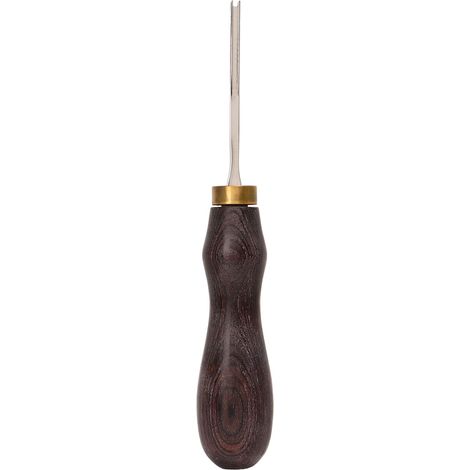 Biseauuse à cuir professionnelle portable avec manche en bois d'ébène 4 tailles (1.8mm) pour travail du cuir DIY (1/5)