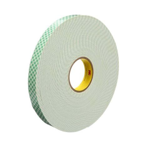 Ruban mousse Polyuréthane double face 3M 4026, Blanc, 19mm x 33m x 1.6mm ( Prix pour 1 )