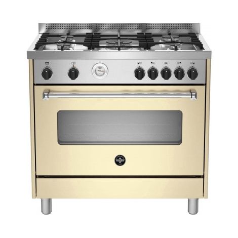 Bertazzoni La Germania Americana AMN965ECRT. Tipo di prodotto: Cucina, Colore del prodotto: Crema, Acciaio inox, Tipo di controllo: Manopola. Tipo di piano cottura: Gas, Numero tota... - AMN965ECRT/21 (1/3)