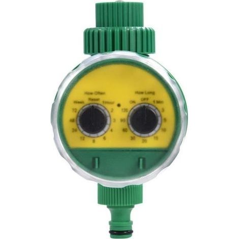 HONORNIC - Minuterie d'arrosage de jardin multi-fonction deux cadran automatique minuterie d'arrosage électronique contrôleur de