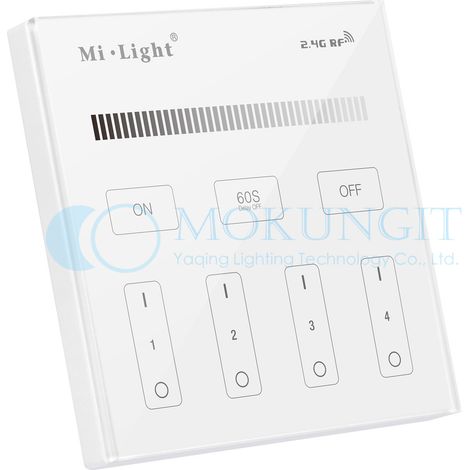Télécommande intelligente à 4 zones de luminosité milight, télécommande monochrome T1, modèle haute tension