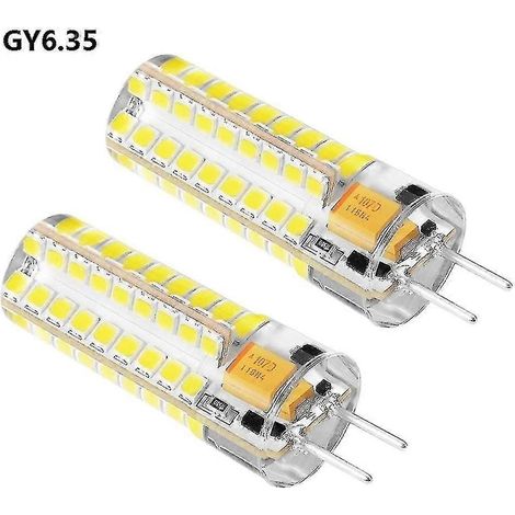 Ampoule LED, culot G6.35, 12 V CA, 7 W, remplace une ampoule halogène de 50 W, blanc froid 6000 K, angle de diffusion de 360°.