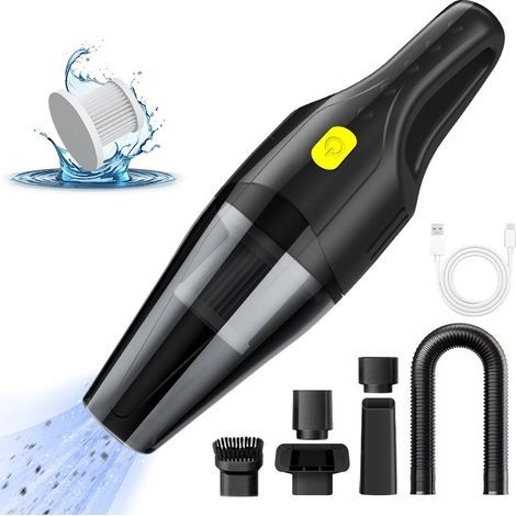 Aspirateur à main sans fil 62 000 Pa, 6 en 1, ultra-puissant, idéal pour la voiture, la maison, la table et le canapé. (1/5)