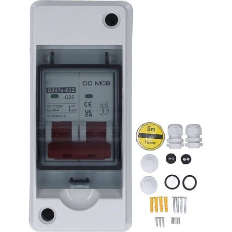 Système photovoltaque 2P, disjoncteur Miniature DC, interrupteur de déconnexion solaire étanche IP65, DC1000V 25A (1/5)