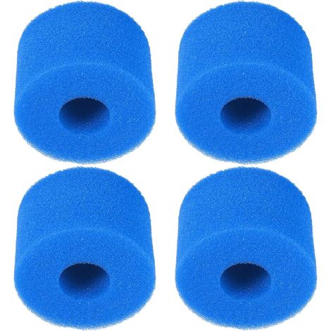 Lot de 4 cartouches filtrantes en mousse pour piscine, cartouches filtrantes cylindriques en éponge de 1087340 mm (1/4)