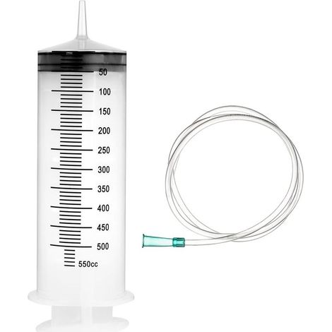 Tubes de seringues 500ML avec tubes de 1m, Seringue a huile en plastique réutilisable pour aspiration (1/5)