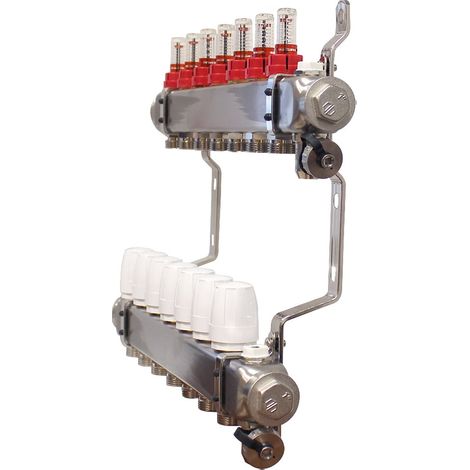 Collecteur INOX 1" PCBT - 7 départs mâle 3/4’’ raccords Eurocône (1/5)