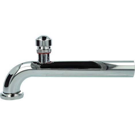 tecuro Abgangsbogen 90° mit Rohrbelüfter für Siphon Geruchsverschluss, verchromt 300 mm