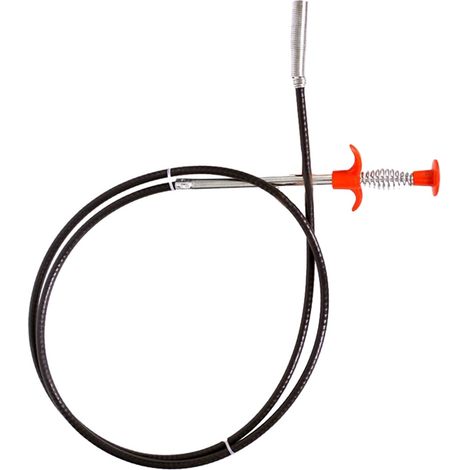 Hook Spring Pipe - Hair Remover Tool - For Drain Sewer Tub Sink Cleaning - 160 cm - Steel (1/5)