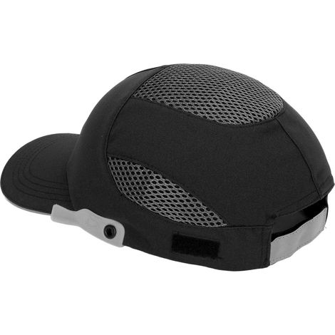 Casque de protection Baseball Brim Noir Gris Respirant Réglable pour Sport Travail (1/5)