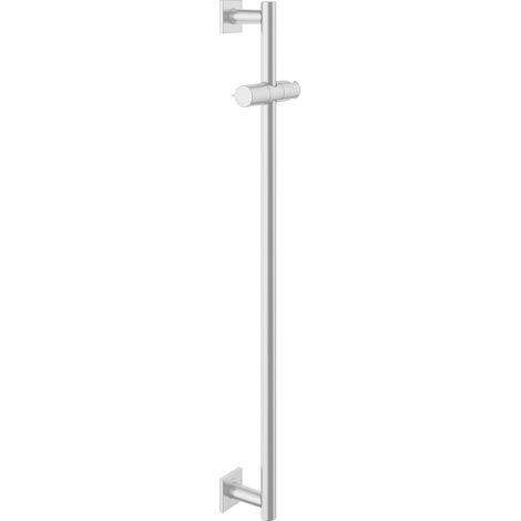 Barre de douche KE IXMO 59585, carrée, coulissante, finition aluminium, 855 mm