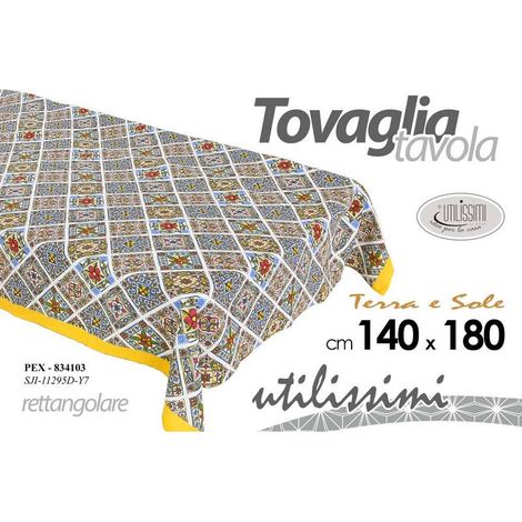 Tovaglia da Cucina Tavola Decoro Terra e Sole Rettangolare 140 x 180 cm