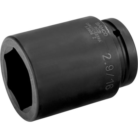Bahco 1-1/2 Kraft-Steckschlüssel-Einsatz, lang, Sechskant, 1-1/2, phosphatiert