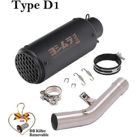 Système d'échappement pour moto Suzuki GSF650 GSF1250 GSX650F GSF 650 1250 GSX 650F 2007 - 2018 : silencieux DB Killer, tuyau d'échappement (type D1) (1/5)