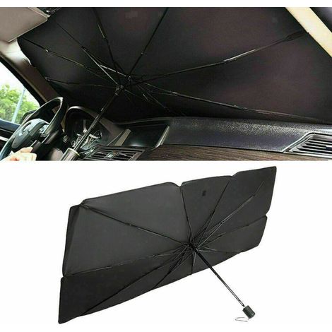Trade Shop - Paraguas Para Coche Parasol Parabrisas Protección Solar Apertura Rápida - (1/5)