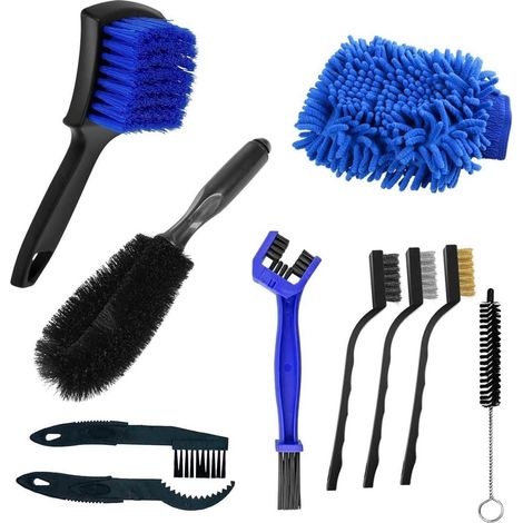 Kettenreiniger Fahrradkette 10 Stück Motorrad Reiniger Kit Handschuhe (1/5)