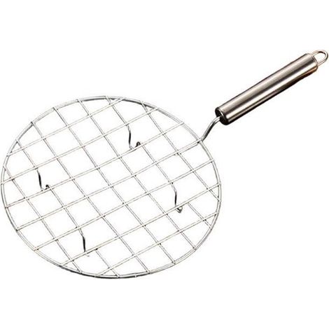 Vaporera multifuncional de acero inoxidable，Rejilla de enfriamiento，Parrilla redonda de metal，Rejilla redonda para galletas con mango de madera (1/5)