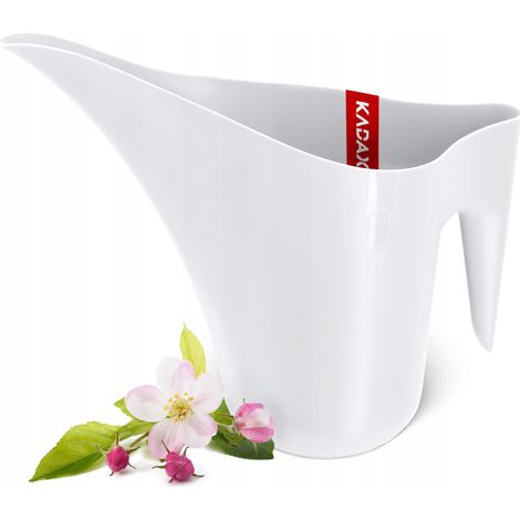 KADAX Regadera de 1,2 L, Regadera de plástico de Cuello Largo, Regadera para Plantas de Interior, Regadera de jardín, Blanca (1/5)