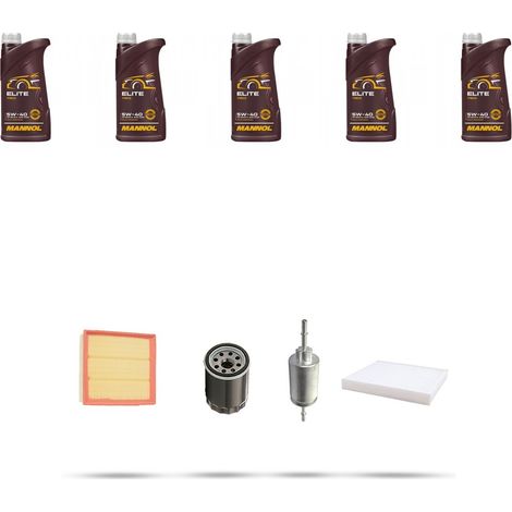 Kit tagliando 4 FILTRI e 5L OLIO compatibile con Mazda 2 (DY) 1.6 74kw dal 2003 al 2007 (1/5)