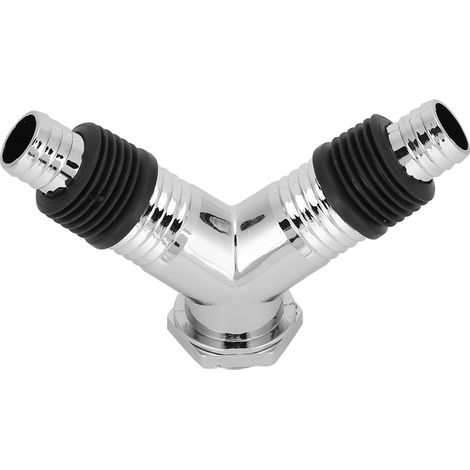 Raccord de tuyauterie double usage chromé en PVC pour machines à laver domestiques, adaptateur de raccord de siphon de sol, installation universelle, joint d'étanchéité, raccord de siphon double usage (1/5)