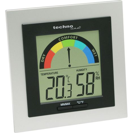 techno line WS 9430 Stazione Meteo, Argento/Nero (1/3)