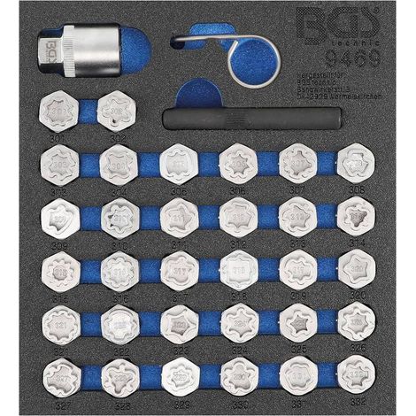Insert de Servante d Atelier 1/6 - Jeu 35 pcs d Outils pour Écrous Antivol Mercedes-Benz - Précision et Sécurité - D-Work (1/5)