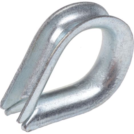 Rs Pro – Cosses-coeur en acier galvanisé – Lot de 10 – Pour câble diamètre 5 mm – Connexion sécurisée et durable