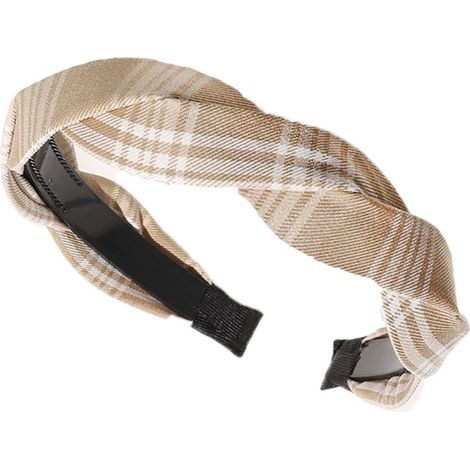 Fascia turbante intrecciata a quadri decorazione per capelli PER LEI elegante alla moda OK (1/2)