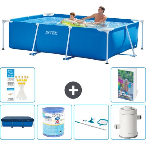 Intex Piscina con estructura Rectangular - 260x160x65 cm - 7-piezas  S130