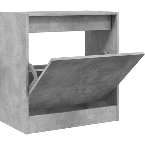 Maison Exclusive - Scarpiera Grigio Cemento 60x34x63,5 cm in Legno Multistrato