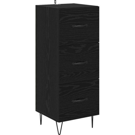 Maison Exclusive - Buffet Chêne noir 34 x 34,5 x 90 cm Bois d'ingénierie (1/5)