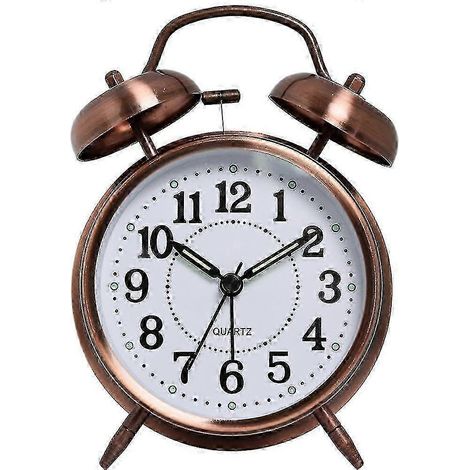 Réveil puissant conçu pour les adultes souffrant de troubles du sommeil importants, doté d'un mouvement à quartz silencieux, d'un rétroéclairage et de deux sonneries - JAcopper 1 (1/5)