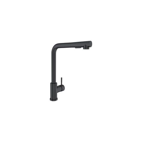 Robinet de cuisine noir mat - Douchette extractible 2 jets - Bec rotatif 360° - Inox SUS304 durable - Évier - Noir (1/5)