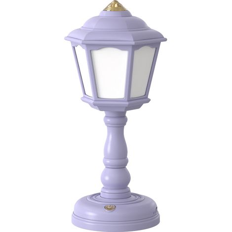 Lampe de Table rétro à LED, chargement USB, veilleuses tactiles à intensité réglable, Mini lampe de rue, lampe de chevet, décoration de chambre（Mauve）