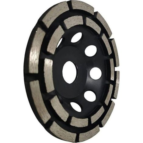 Disque Diamant Meule Abrasive 125mm x 22.23mm, Double Rangée, Pour Poncer Béton, Carrelage, Dalle, Colle (1/4)
