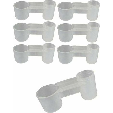Pigeon Abreuvoir, 10pcs Plastique Volaille Cage Bol Poulet Soda Pop Bouteille d'eau Mangeoire Eau Oiseaux Tasses Boire Perroquet Mangeoire Oiseaux pour Pigeon Perroquet, (1/5)