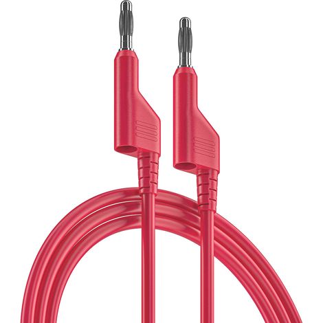 Cordons de test RS PRO, Rouge, 10A, 1000V, long. 250mm ( Prix pour 1 )