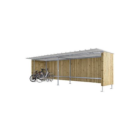 Mottez Tettoia per biciclette / moto alt x largh 2150 x 3990