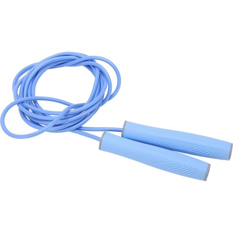 Corde à sauter sans fil, anti-vibrations, enroulable et réglable, idéale pour les cours d'EPS (bleue) (1/5)