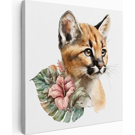 Tableau toile Enfants Carré - Puma - 80x80 cm (1/2)