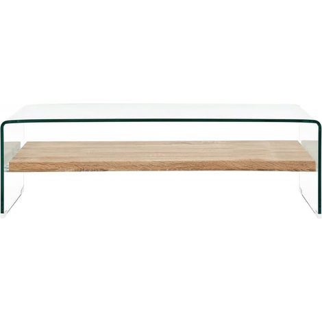 Maison Exclusive - Tavolino da Caffè Trasparente 98x45x31 cm in Vetro Temperato