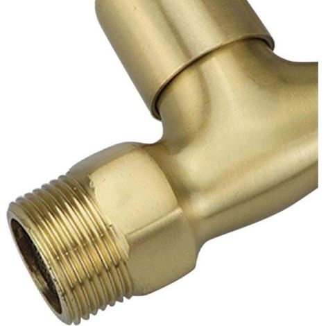 Robinet Laiton - Filetage Mâle 3/4 Pouces - Pour Machine À Laver Piscine Arrosage Extérieur - 1 Pièce (1/4)