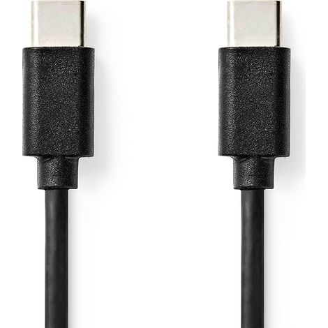 USB-C-zu-USB-C-Kabel, 3 m, 60 W, 480 Mbit/s, Schwarz (1/2)