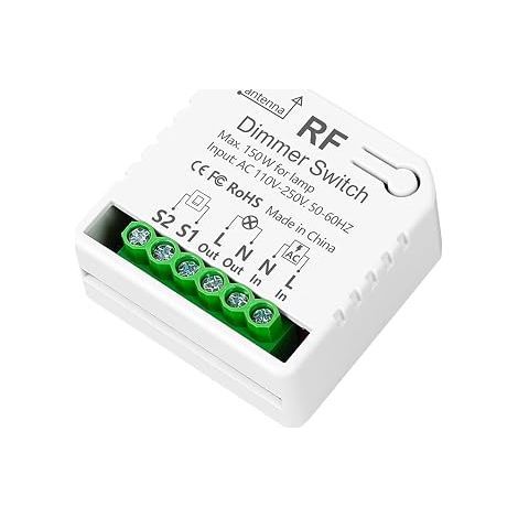 Variateur D'eclairage Interrupteur Sans Fil Avec Telecommandes, AC220V Gradateur LED Halogenes 10W-150W, Variateurs De Panneau Mural (1/5)