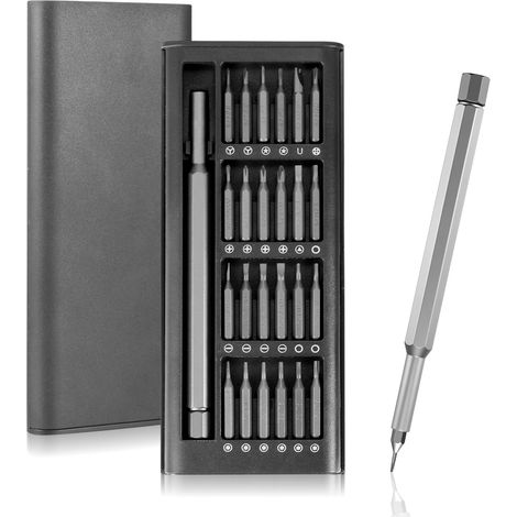 24 en 1 Kit Tournevis de Précision Magnétique, Kit d'outils de Réparation Magnétique, Tournevis Outils de Réparation pour PC, Ordinateur Portable, Jouets électroniques, Appareil Photo (1/5)