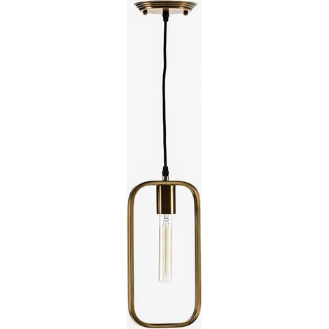Plafonnier 16x4x33 ​​​​Métal doré avec ampoule (1/2)